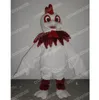 Simulação mascote de galo branco trajes de desenho animado carnaval unissex adultos roupas de aniversário festas halloween natal de natal traje de roupa