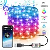 Cordes LED Guirlande Lumineuse Pour Arbre De Noël Décor Smart Bluetooth Xmas Lights App Télécommande DécorationLED