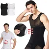 Men's Body Shapers Men Shaper Compression Vest Invisible Abdomen Shapewear Tummy Control Slimming Sheath Corset Tops Waist Trainer 40-100kg