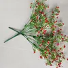 Kwiaty dekoracyjne 2 pęczki plastikowy sztuczny gipsophila bukiet fałszywa dekoracja salonu symulacja kwiat różowa roślina opiekuńcza