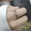 Группа колец Zhouyang кольца для женщин девочки сладкий романтик милый сердечный цвет Циркон Свадебная вечеринка ежедневные пальцы кольца модные украшения