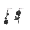 Boucles d'oreilles à clous Style foncé Rose sauvage pour femmes Discothèque Rock Hip-hop Asymétrique Exagération Horreur Goth Punk Accessoires Cadeau