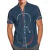 Camisas casuales para hombres Harajuku Colorful Street Drum Kit Punk Hawaii Camisas Hipster Impresión 3D Cool Men Camisa de manga corta Streetwear