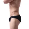 Ropa interior Sexy para hombre, calzoncillos de nailon a juego de Color, bolsa en U, malla de cintura baja, transpirable, Bikini juvenil para hombre, lencería Gay para hombre