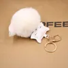 Plush keychains top vos lederen pluche tas sleutelhanger vos hoofd speelgoed pluche ball book tas hanger