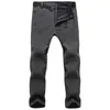 Herenbroek Winterbroek Men uit het afdragen Soft Shell Fleece thermische broek Heren Casual herfst Dikke rek Waterdichte militaire tactische broek 230516