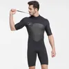 Wetsuits Drysuits SBART 2MM Neoprene Wetsuit Men Keep Warm Swimming Scuba Diving Bathing Suit Short Sleeve Triathlon Wetsuit for Surf Snorkeling 230515