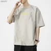 Men's T-Shirts Short sleeved T-shirt for men's summer new steel print fashion printed T-shirt trend men's half sleeved bottom shirt top L230515