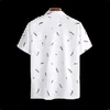 Mens Casual Shirts Harajuku Feather Hawaiian Shirt Printed Short Sleeve White Street Summer Beach For Men Clothing 230516