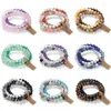 Strand Healing 8mm Beaded Bracelet 3Pcs/Set Tiger Eye Natural Crystal Set For Women Jewelry Men Stackable Bangles Fashion Mala