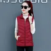 Women's Trench Coats Women Down Cotton Vest Nice Autumn Winter Female Stand Collar Short Thin Light Jacket Femme Slim Waistcoat 5XL C