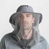 Utomhushattar Myggfiske hatt med myggnät utomhus 360 män Kvinnor Sun Protection Breattable vandring camping caps paraplyhatt 230515