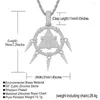 ペンダントネックレスヒップホップマイクロ舗装されたキュービックジルコニアミレニアム知恵ホイールペンダントメン用のネックレス女性ラッパージュエリーギフト