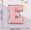 Sewing Notions Pink Towel Patches Sew Iron On Alphabet Letter For Cloth Embroidery Appliques Clothing Garment Accessories Badges 000