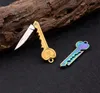 Vouwen Mini Heart Shape Keychain Defense Keychain Hanger Pocket Pocket Outdoor Survival Tool Key Mes voor vrouwen Man Multicolors 11 kleuren