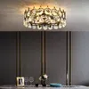 Chandeliers Designer Golden LED Chandelier Round Crystal Ceiling Modern Fashion Living Room Bedroom El Lobby Lamp