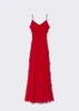 New V Neck Women Elegant Maxi Dress Split Skirt Party Club عاريات 2023 الصيف بلا أكمام شاطئ