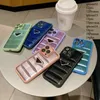 Square Colorful Purple soft tpu Phone Case for girls Iphone14 Personality 12promax/XR Apple 13 New 11Soft anti shock cellphone protective shell