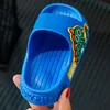 Slipper 2 Sampai 12 Tahun Sandal Anak anak Laki laki Kartun Dinosaurus Musim Panas Sepatu Rumah Pantuflas Infantil Perempuan Kamar Mandi Non slip Slide 230516