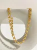 Łańcuchy Peri'sbox Fashion Oświadczenie Solid Gold Grube Circle Link Łańcuch Choker Naszyjnik dla kobiet Chunky Costume Jewelry Niezwykły