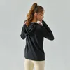 AL0LULU Yoga Sonnenschutz-Reißverschluss-Hoodie für Damen, lockerer, lässiger Sportkittel, Anti-UV-Fitnessmantel