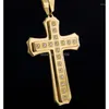 Hanger kettingen Big Golden Rood Cross Gold Color Sieraden Roestvrij staal Black metalen ketting voor mannen/vrouwen Leuk cadeau