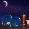 Papel de regalo 12 piezas Happy EID Mubaraks DIY cajas huecas cortadas Ramadans decoraciones islámicas
