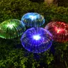 Solar Garden Lights Outdoor Jellyfish LED Solar Lights, Fiber Lawn Lamp, Color Gradient Waterproof Solar Firework Light for Garden/Lawn/Patio/Yard/Walkway