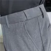 メンズスーツ春と夏の男子カジュアルズボンウエスト目に見えないストレッチシート韓国バージョンスリムスーツパンツ