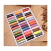 Nozioni di cucito Strumenti 39Rollset No402 Filo di colore misto Spolyestersewing Forniture per mano Hine To Sew 8589876 Drop Delivery Appare Dh7Et