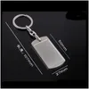 Key Rings Blank Diy Custom Engraved Personalized Keychain Alloy Lovers Gift Keyring Creative Lovely New Chain Wholesale Jewelry 100 Otfbz