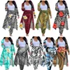 Calças de duas peças femininas Hycool Fashion Fall 2pcs Pant Set Mulheres Samoa Polinésia Impressão Tribal Compatíveis Compatíveis Cardigã de Manga Longa