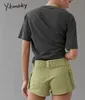 Kadın Şortları Yitimoky Askeri Yeşil Cepler Sıradan Kargo Şortları Düşük Bel Kanatları Sokak Giyim Denim Kısa Pantolon Kadın Vintage Tatil Dipleri 230516