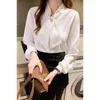 Women's Blouses Koreaanse versie Chiffon Bow Shirt Women's 2023 Fashion Professional Bottom