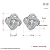 Hoop Boucles D'oreilles En Gros De Mode 925 Timbre Bijoux En Argent Exquis Zircon Cristal Charme Noble Stud Pour Femmes Lady Mariage E029