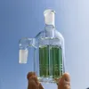 90 ° 14 mm klarer grüner Reifenstil Shisha Ash Catcher berauschende Glas-Dab-Rigs Bong-Glas-Wasserpfeife Rauchwerkzeug