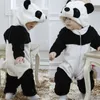 Barboteuses 0-36 mois nés vêtements de bébé garder au chaud combinaisons d'hiver dans l'ensemble Panda Animal barboteuses à capuche bébé garçon barboteuse bébé fille pyjamas 230516