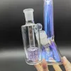 Attrape-cendres en verre de 14 mm à 45 degrés 45 ° pour attrape-cendres de tuyau d'eau de narguilé violet.