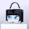 Totes Cartoon Printing Acrylic Box Clutch Bag Women Girls Pattern Rhinestone Purses and Handbags Luxury Designer Crossbody Bags 230509