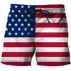 Herren-Shorts, Sommer, amerikanische Flagge, Muster des Vereinigten Königreichs, lässig, Strand, atmungsaktiv, lockere Hose