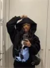 Herrbyxor 2000 -tals hoodie gambar grafiti gotik pakaian jalanan kasual mode koraea wanita atasan lengan panjang hip hop luar kaus punk y2k 230515