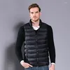 メンズダウンメンズ秋の冬ベストパーカーノースリーブジャケットコットンウエストコートchalecos para parkas hombre 2023 KJ2709