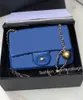 7A Calidad para mujer Diseñador Tote Bolsa de hombro Crossbody Lujo Onthego Moda Mujer Cruz Cuerpo Cadena Cuero genuino Azul AS1787 Solapa Diseñadores Bolsos Monederos en el camino