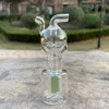 10cm Skull Mini Glass Bong Oil Burner Pipes Shisha Hookah Dab Rig Smoking Water Pipe Filter Beaker Bubbler with two tube and glass oil pipe