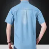 Camisas casuales para hombres Camisa con bolsillos casuales Hombres Slim Jeans Camisetas Hombres Tops de verano Camisas de mezclilla para hombres de alta calidad Manga corta Algodón fino MY422 230516