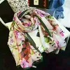 Hochwertiger Schal aus 100 % Seide, modisches Druckmuster, Damenkragen, 180 x 90 cm, Schal, Designerschals mit Box291V