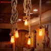 Pendant Lamps Single Heads Rope Lights Lamp Vintage Style Restaurant Bar Light GRSA889