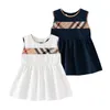 Summer Girls Plaid Dresses Baby Girl Sleeveless Vest Dress Kids Princess Dress Children Skirts