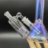 14mm Asvanger 90 Graden Glazen Water Bong 90ﾰ Dik Pyrex Glas Bubbler Paars