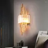 Wall Lamp Modern Luxury Hardware Crystal For Living Room Tv Bedroom Night Lighting Study Decoration Home Indoor Fixtures